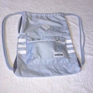 ADIDAS Unisex Classic 3S Drawstring Bag, Blue Dawn/Stone Wash White